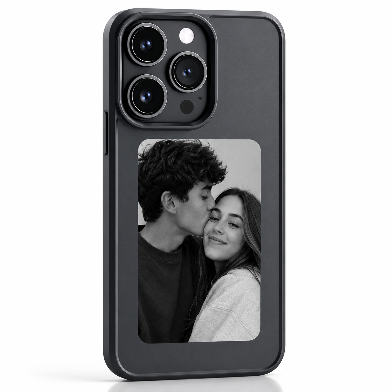 Black Lunora smart photo display phone case